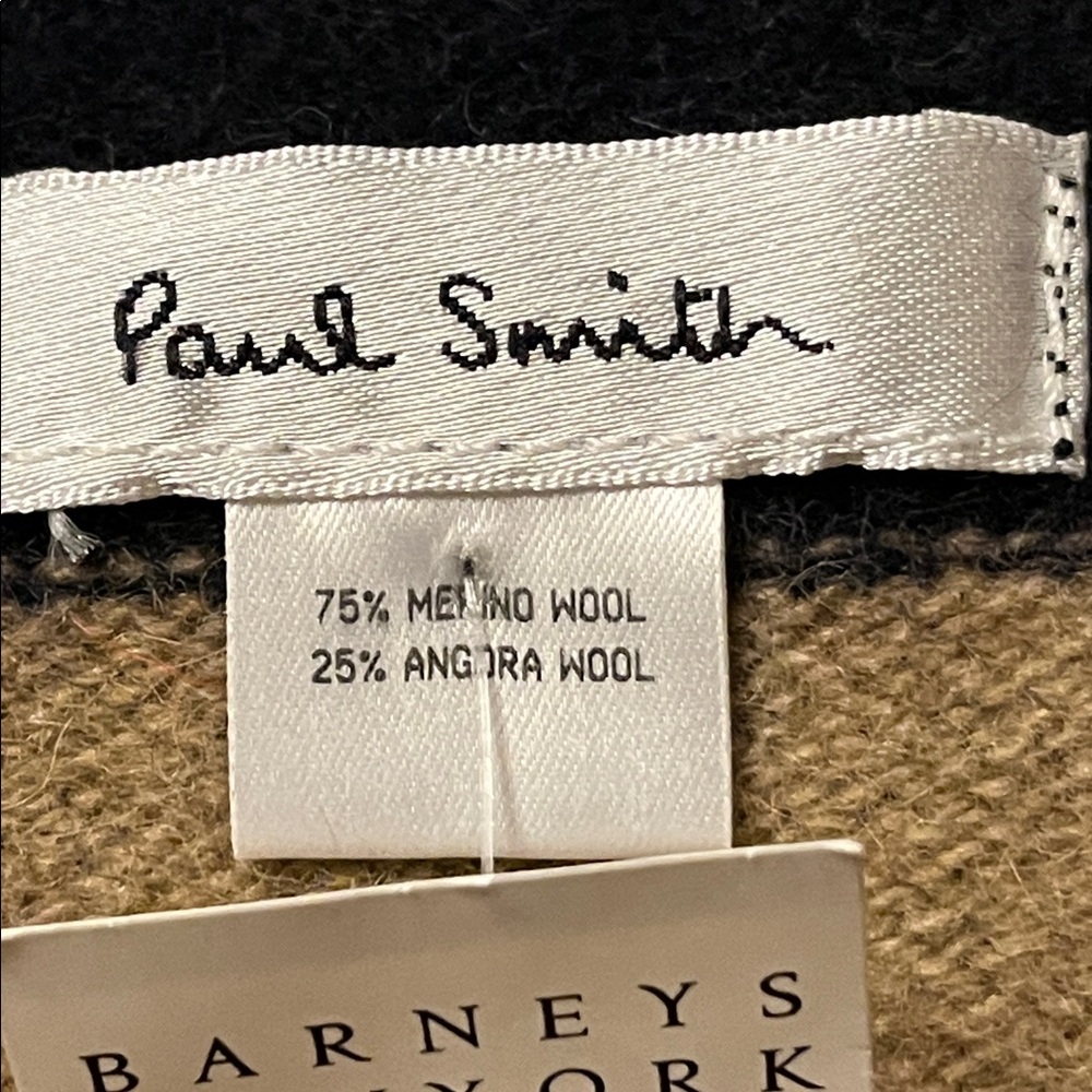 Barneys New York Striped Scarf in Beige, Navy & Red, new! Super soft - Picture 14 of 14
